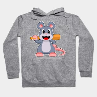 Mouse Baseball Baseball bat Sports Hoodie